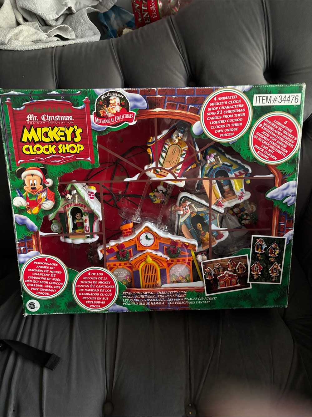 Mr. Christmas Mickeys Clock Shop Animated Holiday 1993
